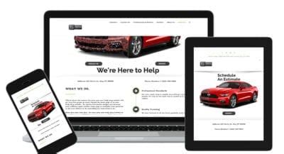 body shop website template
